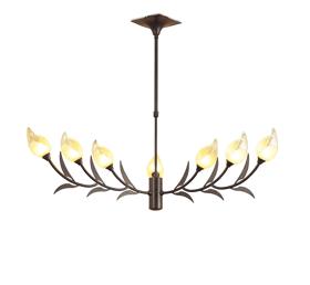 M0106  Holland Telescopic Pendant 9 Light Brown/Black Oxide